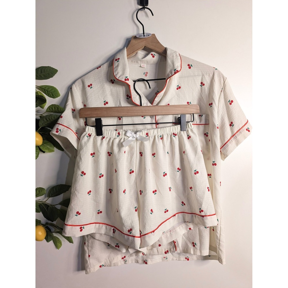 Unbranded Cherry PJ Set Sz M